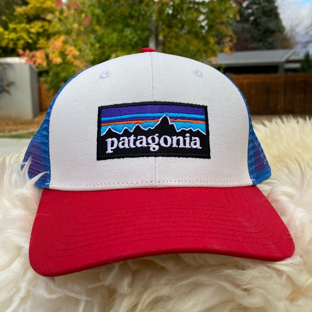Patagonia Logo Red White & Blue Trucker Hat
